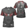 The Falcon And The Winter Soldier Gray Red T-shirt, Costume T-shirt