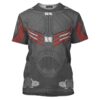 The Falcon And The Winter Soldier Gray Red T-shirt, Costume T-shirt