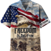 Freedom Is Not Free America FLag Eagle Hawaiian Shirt