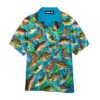 Bass Fish Seamless Pattern Fishing Blue Hawaiian Shirt For Men & Women