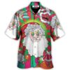 Christmas Santa Claus Psychedelic Colorful - Hawaiian Shirt