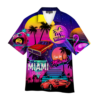 Neon Retro 80s Miami Beach Hawaiian Shirt For Men & Women