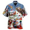 Christmas Say Hi From Santa's Sleigh Snow - Hawaiian Shirt