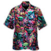 Starwars Baby Yoda Synthwave Cool - Hawaiian Shirt