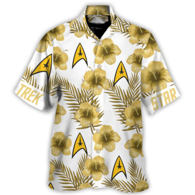 Hibiscus Floral Star Trek Starships - Hawaiian Shirt For Men, Women, Kids