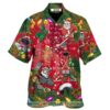 Christmas Come On Play Hockey With Santa Claus And Reindeer - Hawaiian Shirt