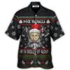 Christmas Deck Valhalla With Skull Of Glory - Hawaiian Shirt