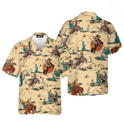 Horse Cowboy Yellow - Hawaiian Shirt