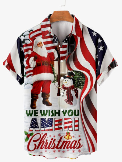 America We Wish You Christmas - For Men And Women - Hawaiian Shirt