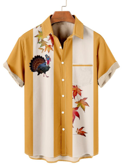 Thanksgiving Turkey Yellow - For Men And Women - Hawaiian Shirt