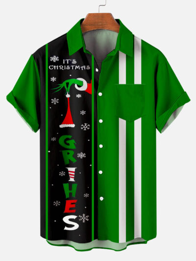 Christmas Grihes Cheers Green - For Men And Women - Hawaiian Shirt