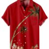 Merry Christmas Santa And Reindeer Red - Hawaiian Shirt