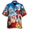 Santa Claus Story Nights Christmas Is Coming Painting Style - Hawaiian Shirt