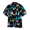 Tropical Team Roping Black Hawaiian Shirt Summer Vibe