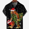 Christmas Bigfoot Is Holding The Pine Tree - Hawaiian Shirt