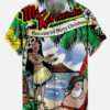 Christmas Girl With Santa Art - For Men And Women - Hawaiian Shirt