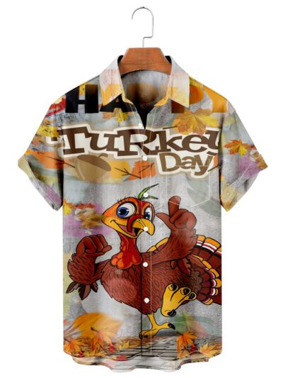 Turkey Day Chicken - For Men And Women - Hawaiian Shirt