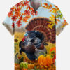 Men's Thanksgiving Day Turkey Pumpkin Art - Hawaiian Shirt