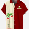 Men's Christmas Coconut Tree White Red - Hawaiian Shirt