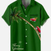 Merry Christmas Car And Coconut Tree Green - Hawaiian Shirt