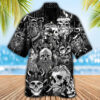 Viking Beard Warrior Skull With Crossed Axes - Hawaiian Shirt