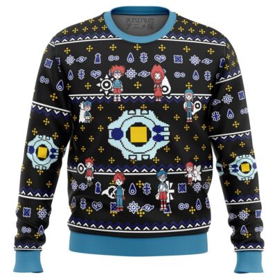 Digimon characters Ugly Christmas Sweater