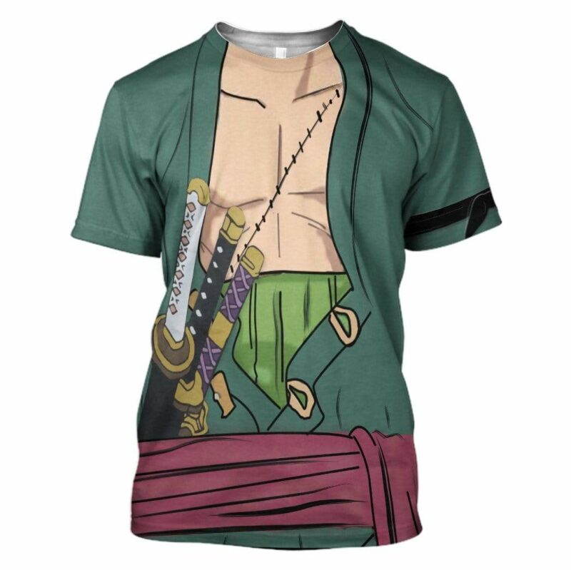 Zoro One Piece Cosplay Costumes, Costume T-shirt