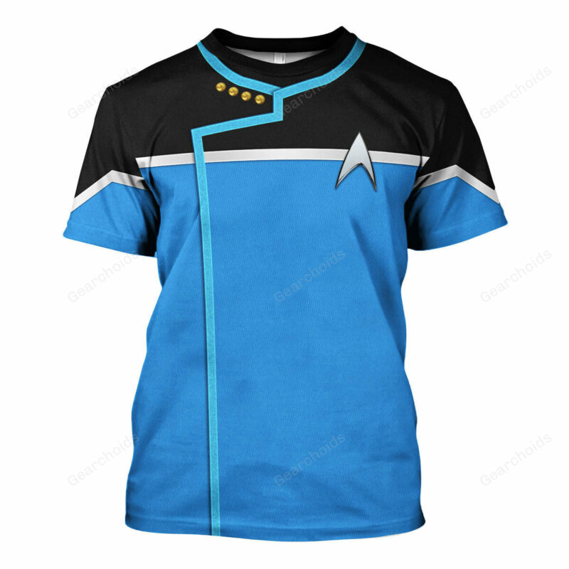 Star Trek Dress Uniform Science Division T-shirt, Costume T-shirt