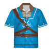 Link Attire Champion's Tunic Blue Cosplay Costume - Hawaiian Shirt ZDHS02