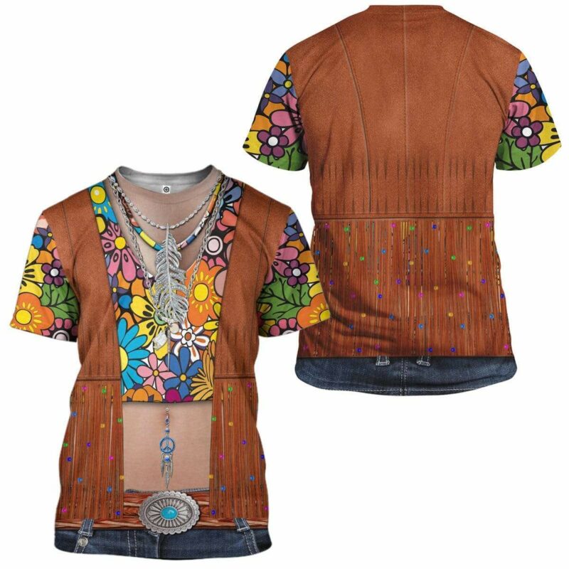 Hippie Brown T-shirt, Costume T-shirt