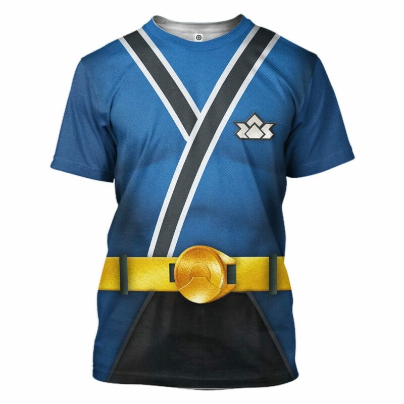 Power Rangers Samurai Blue T-shirt, Costume T-shirt PRHS60