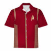 Star Trek Operations Lieutenant Commander Brown Cosplay Costume - Hawaiian Shirt