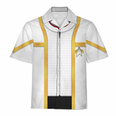 Star Trek Insurrection Nemesis Mess Dress Uniform White Cosplay Costume - Hawaiian Shirt