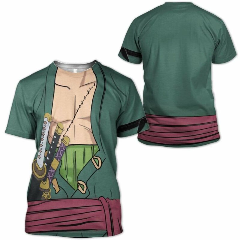 Zoro One Piece Cosplay Costumes, Costume T-shirt