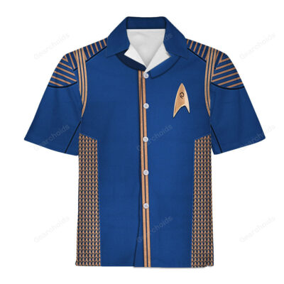 Star Trek Discovery Uniform Brown Cosplay Costume - Hawaiian Shirt