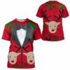 Christmas Faux Suit T-shirt, Costume T-shirt