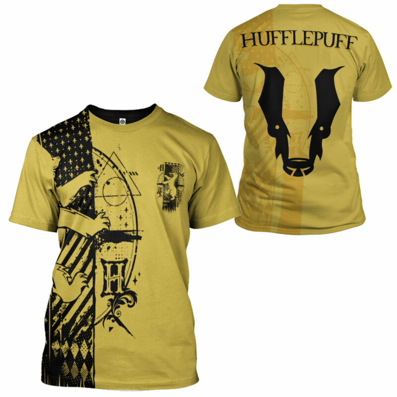 Wizard And Witch Hufflepuff T-shirt, Costume T-shirt