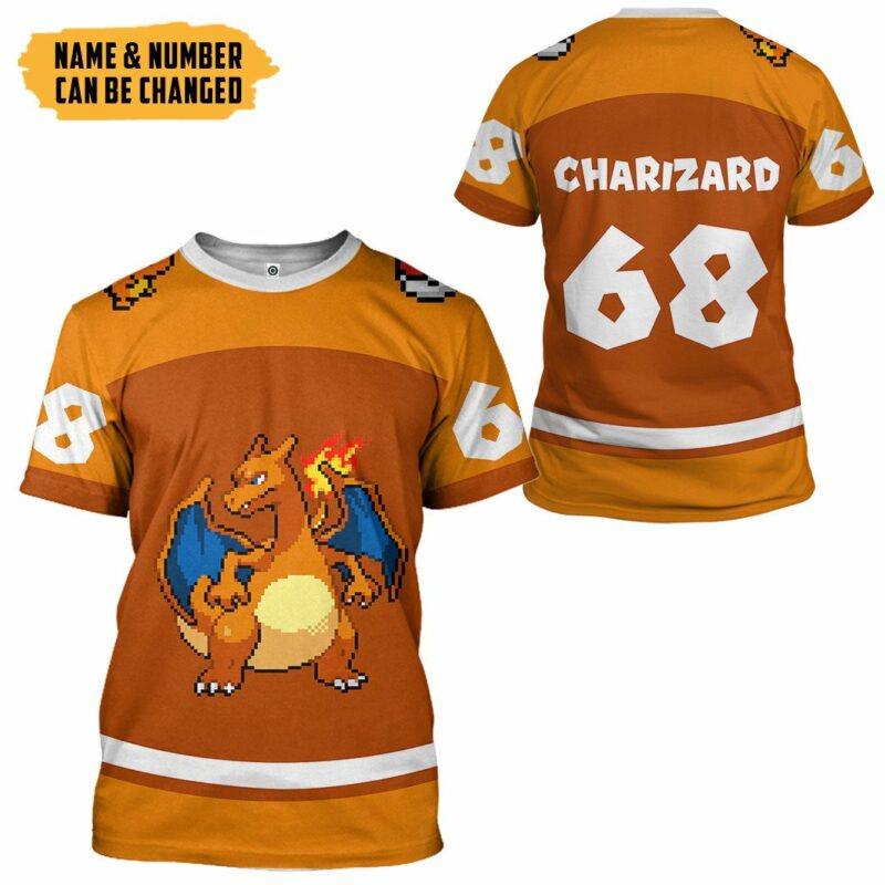 PKM Charizard Sport T-shirt - Personalized T-Shirt