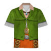 Linkle Attire Green Orange Cosplay Costume - Hawaiian Shirt ZDHS09