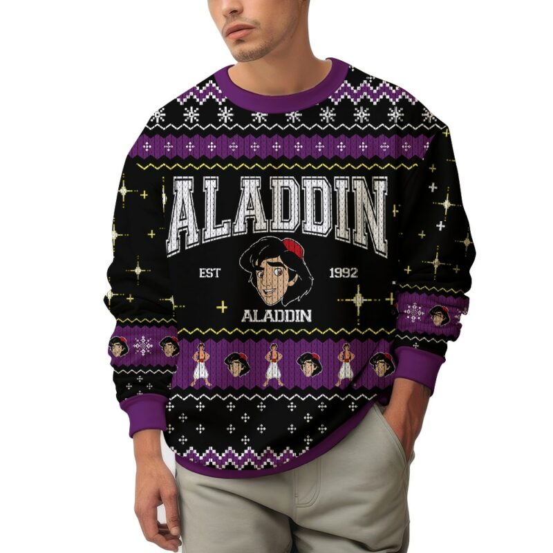 Aladdin Characters Ugly Sweater