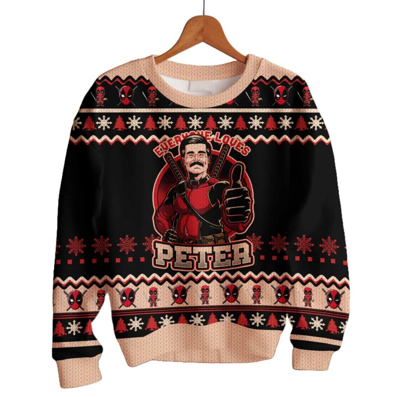 Everyone Loves Petter Deadpool and Wolverine Ugly Sweater