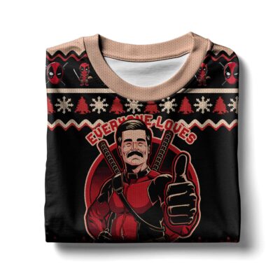 Everyone Loves Petter Deadpool and Wolverine Ugly Sweater