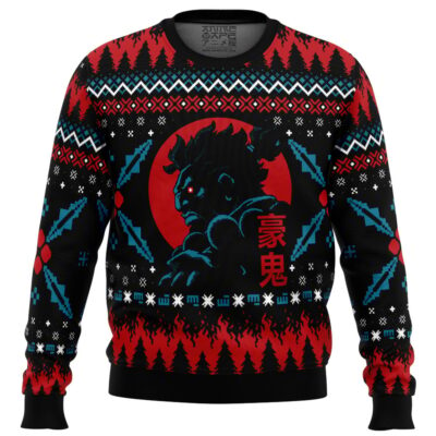 Akuma Street Fighter Ugly Christmas Sweater