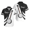 Banjo Music Instrument White And Black - Hawaiian Shirt