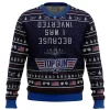 Inverted Top Gun Ugly Christmas Sweater