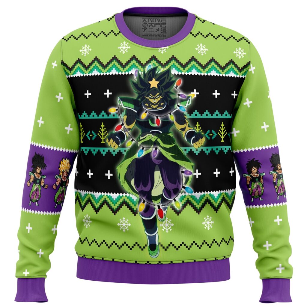 Broly DBZ Ugly Christmas Sweater