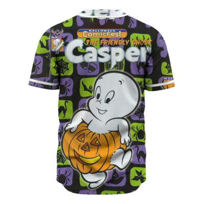 Casper Baseball Jersey, Halloween Baseball Jersey