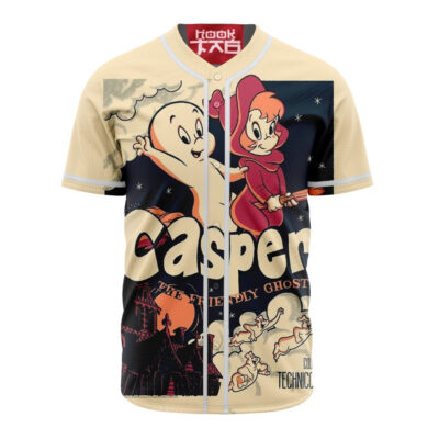 Casper Baseball Jersey, Halloween Baseball Jersey