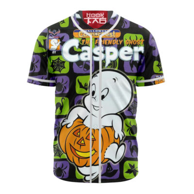 Casper Baseball Jersey, Halloween Baseball Jersey