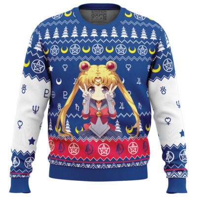 Chibi Usagi Tsukino Sailor Moon Ugly Christmas Sweater